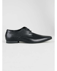 Topman Black Perforated Derby Shoes