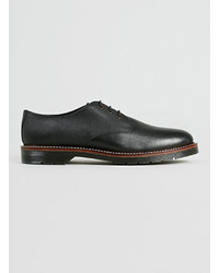 Topman Howes Black Leather Derby Shoes