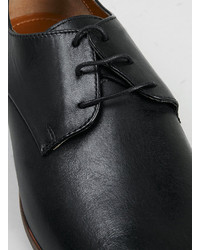Topman Kennard Black Lace Up Derby Shoes