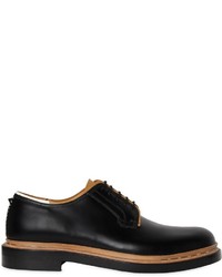 Valentino Unfinished Leather Derby Lace Up Shoes