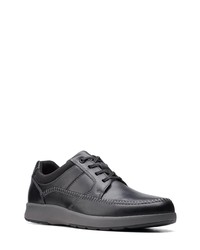 Clarks Unstructured Trail Sneaker In Black Oily Leather At Nordstrom