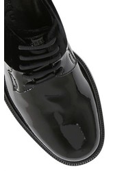 Giacomorelli Velvet Patent Leather Derby Shoes