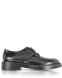 Marni Village Lux Black And Gold Leather Derby Shoe