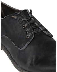 Shoto Washed Leather Derby Lace Up Shoes