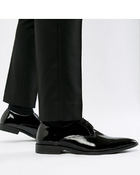 Frank Wright Wide Fit Derby Shoes In Patent Leather