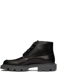 Maison Margiela Black Leather Lace Up Boots