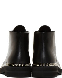 Alexander Wang Black Zipper Trim Emmett Boots