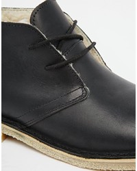 Asos Brand Desert Boots With Shearling Look Lining
