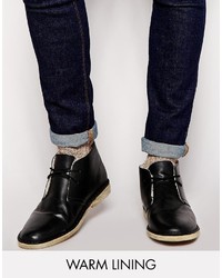 Asos Brand Desert Boots With Shearling Look Lining