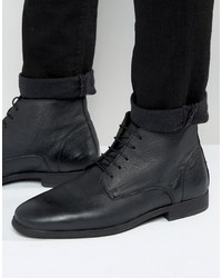 Asos Chukka Boots In Black Leather