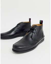 PS Paul Smith Cleon Derby High Top Leather Shoe In Black