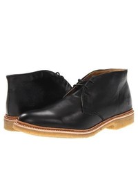 Frye James Crepe Chukka Lace Up Boots Black Soft Vintage Leather