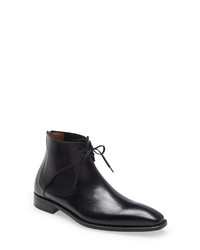 Mezlan Lace Up Chelsea Boot In Black At Nordstrom