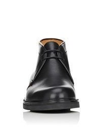 Barneys New York Leather Chukka Boots Black
