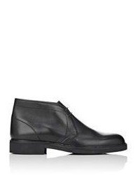 Barneys New York Leather Chukka Boots Black
