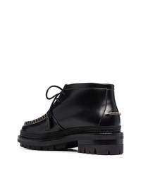 DSQUARED2 Logo Plaque Leather Ankle Boots