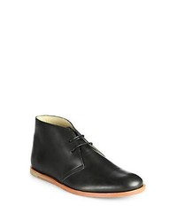 Opening Ceremony Leather Lace Up Desert Boots Black