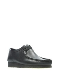 Clarks Wallabee Moc Toe Derby In Black Leather At Nordstrom