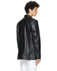 Rhude Black Leather Blazer