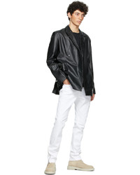 Rhude Black Leather Blazer