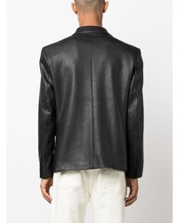 Misbhv Double Breasted Faux Leather Blazer