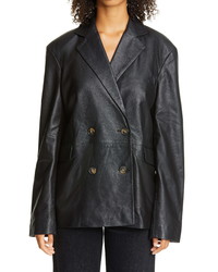 Loulou Studio Oversized Double Breasted Leather Blazer