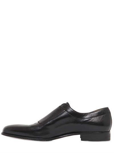 a. testoni Leather Monk Strap Shoes, $1,050 | LUISAVIAROMA | Lookastic