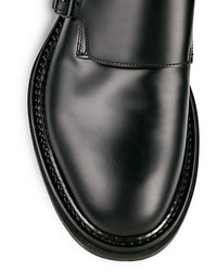 Lanvin Abrazivato Leather Double Monk Strap Shoes