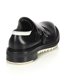 Lanvin Abrazivato Leather Double Monk Strap Shoes