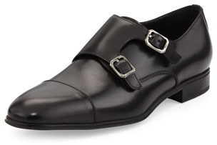 salvatore ferragamo double monk strap