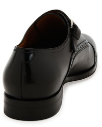 Bally Briol Double Monk Strap Leather Dress Shoe Black