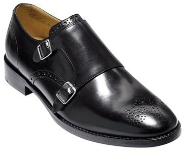 cole haan monk strap black