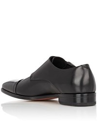 Antonio Maurizi Cap Toe Double Monk Strap Shoes Black Size 8