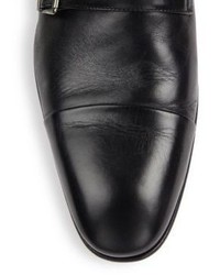 Saks Fifth Avenue Collection Double Monk Strap Leather Shoes