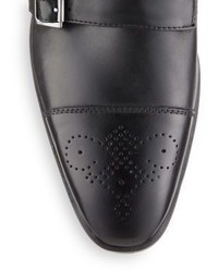 Saks Fifth Avenue Connery Leather Double Monk Strap Shoes