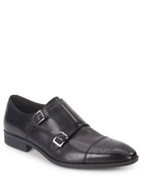 Saks Fifth Avenue Connery Leather Double Monk Strap Shoes