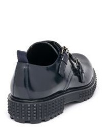 Valentino Double Monk Strap Leather Shoes