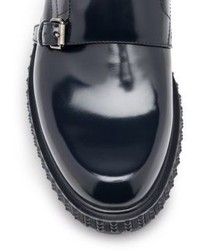 Valentino Double Monk Strap Leather Shoes