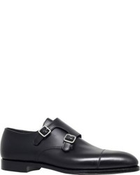 George Cleverley Thomas Double Buckle Leather Monk Shoes