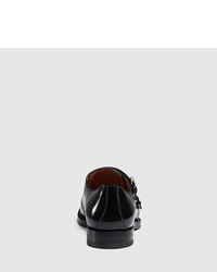 Gucci Shiny Leather Monk Strap Shoe