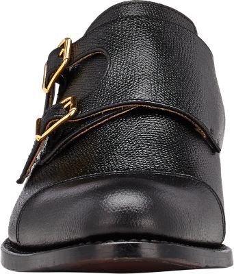 Harris Double Monk Strap Shoes Black, $615 | Barneys Warehouse