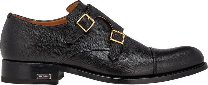 Harris Double Monk Strap Shoes Black, $615 | Barneys Warehouse