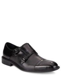 Kenneth Cole Im Hustlin Double Monk Strap Leather Dress Shoes