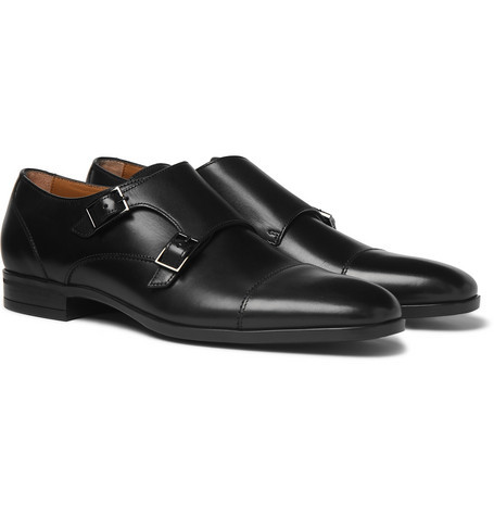 At sige sandheden Medfølelse form Hugo Boss Kensington Leather Monk Strap Shoes, $305 | MR PORTER | Lookastic