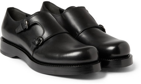 Gucci Leather Double Monk Strap Shoes 