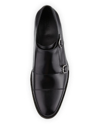 Cole Haan Madison Double Monk Leather Loafer Black