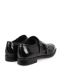 Sergio Rossi Monk Strap Fringed Brogues