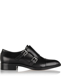 Gianvito Rossi Monk Strap Leather Loafers