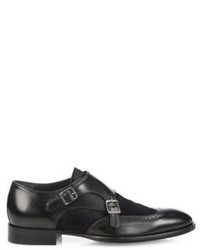 To Boot New York Cameron Leather Double Monk Strap Dress Shoes