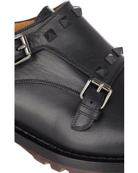 Valentino Rockstud Double Monk Shoes